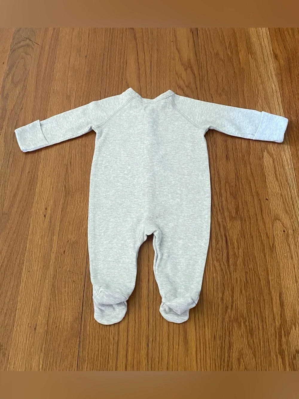 Ralph Lauren Navy & Light Gray Baby Footed One-Piece Set